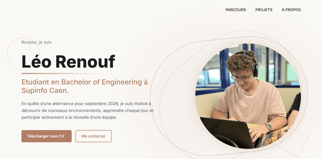 Portfolio Léo — capture 1